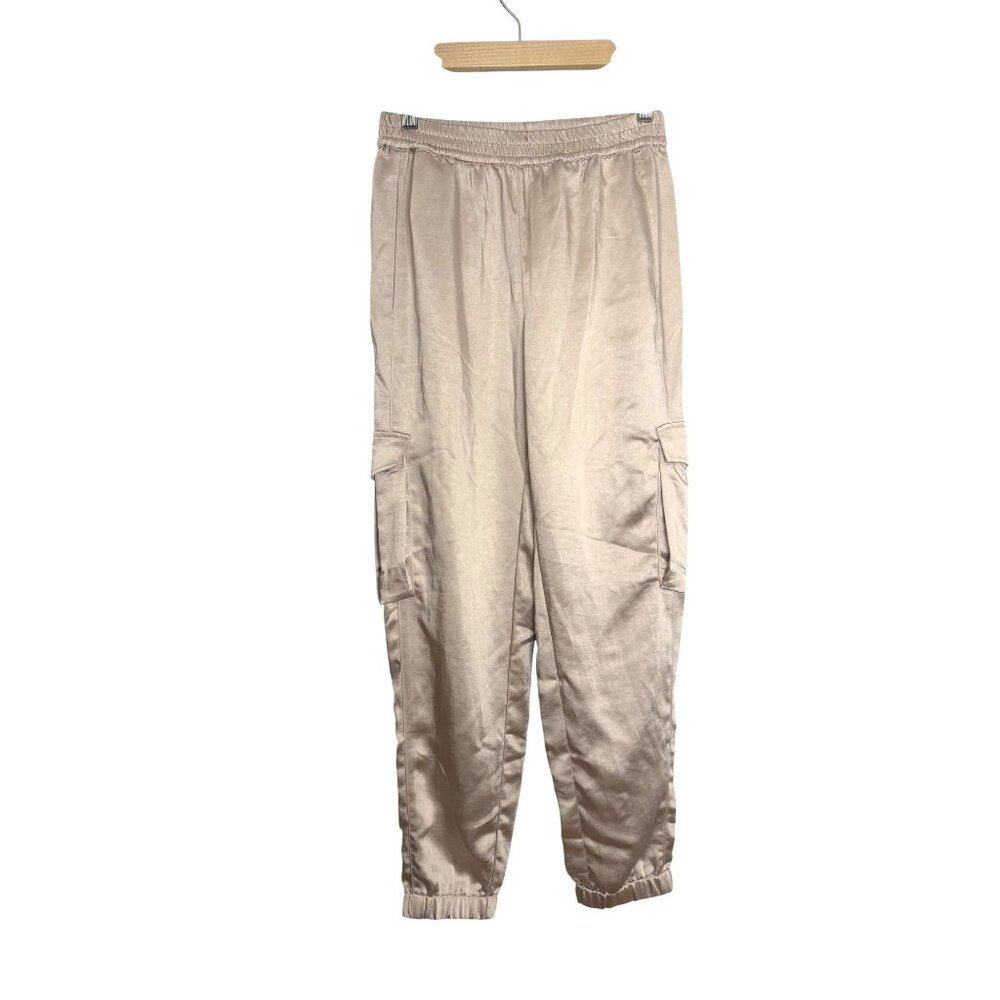NWT Generation Love Chandra Satin Joggers Champagne Beige Size XS $235 [jb] - Picture 6 of 10